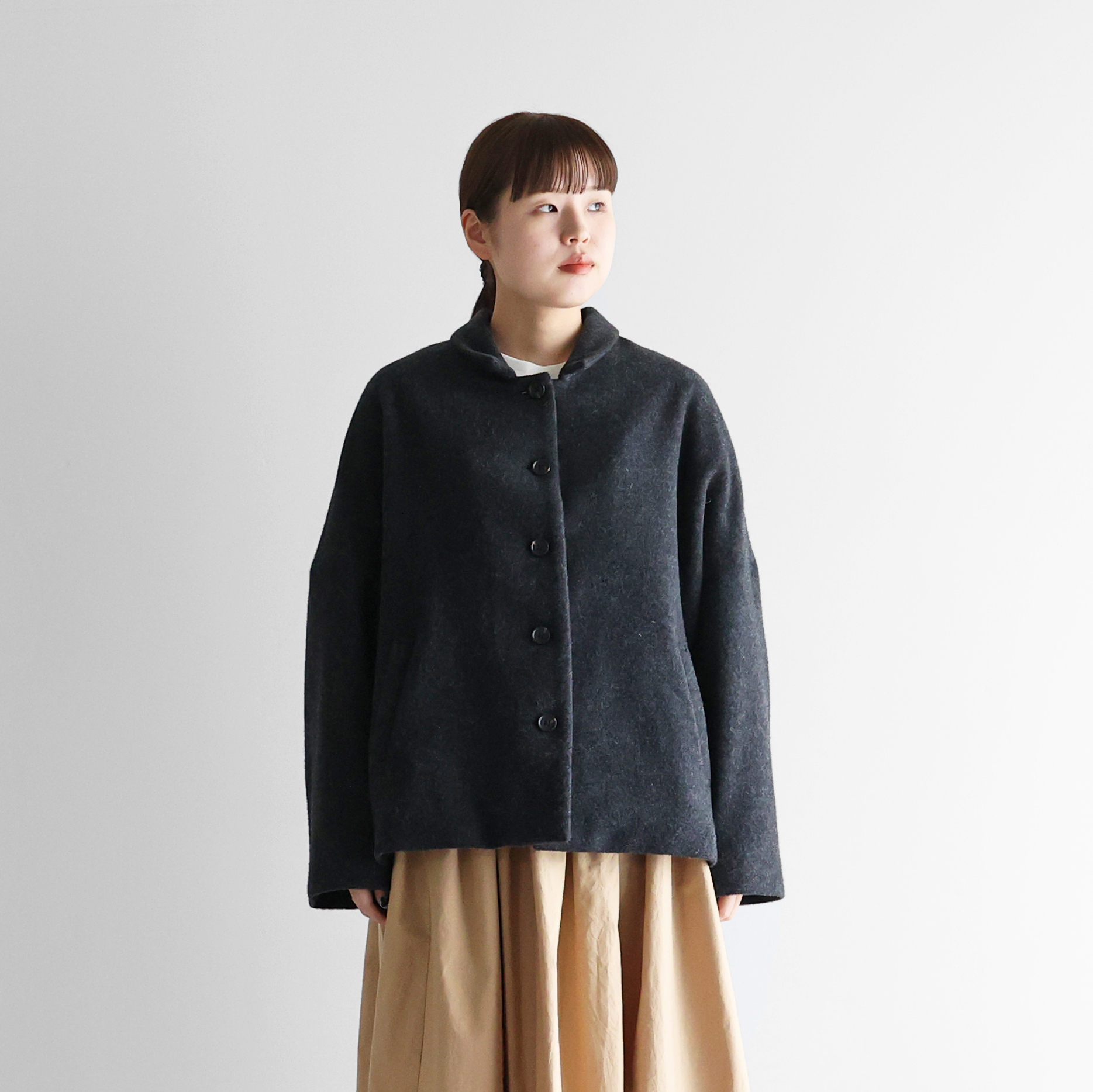 HUIS×尾州”縮絨ウールフランネルワイドショートコート 311をリリース