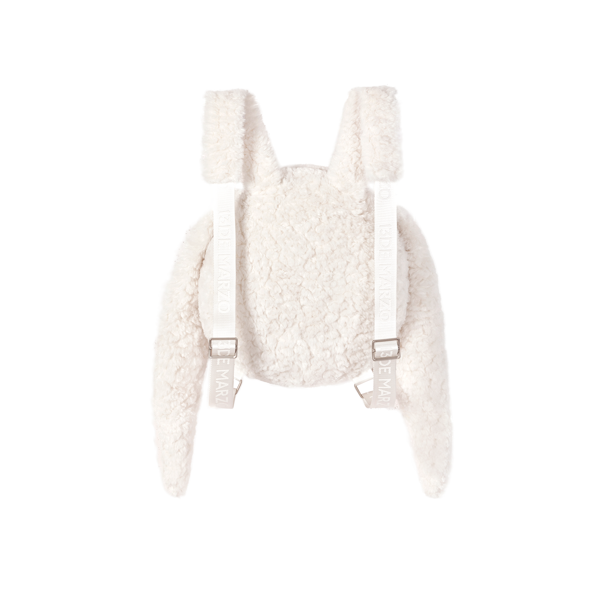 13DE MARZO Doozoo Head Backpack | White Rabbit & Brown Teddy Bear