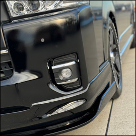 ハイエース 7型～純正LEDフォグランプ用 クロームベゼルフォグランプ