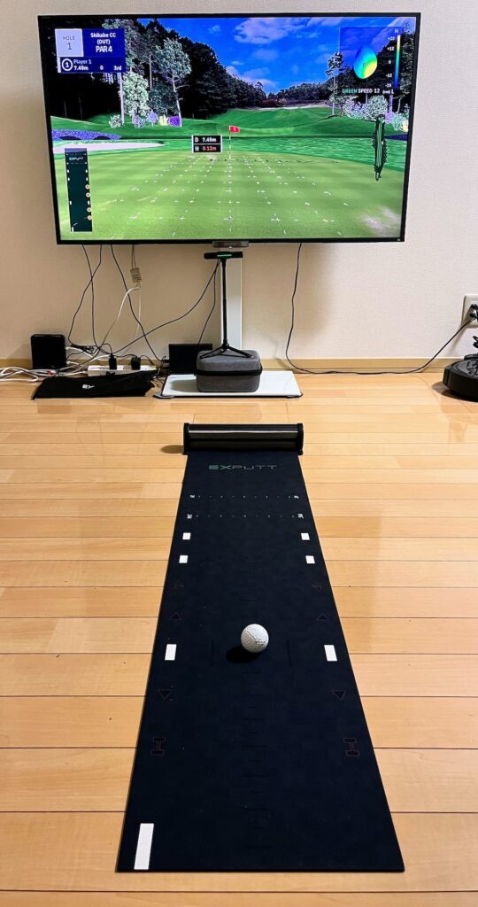 楽しくできるパター練習器具】パッティングシミュレーター「EXPUTT」が