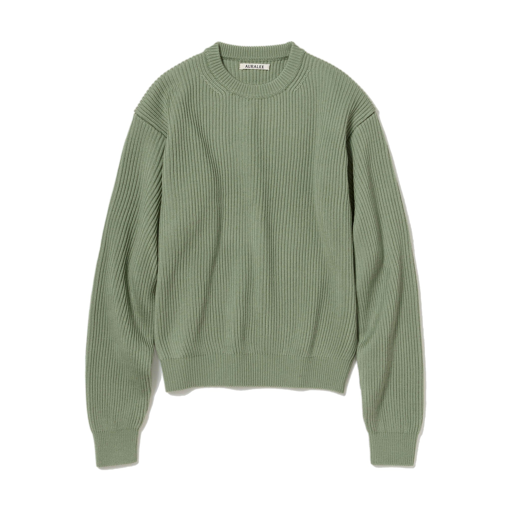 AURALEE/SUPER FINE WOOL SOFT RIB KNIT P/O – THREE DOTS TURQUOISE