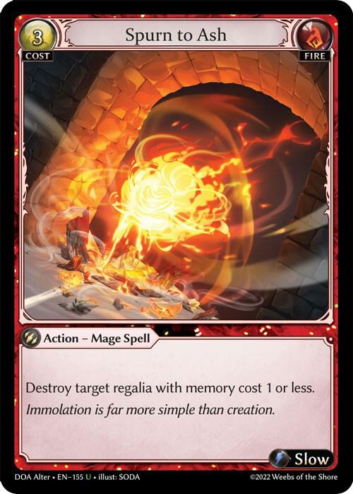 Spurn to Ash - Dawn of Ashes Alter Edition - Grand Archive TCG