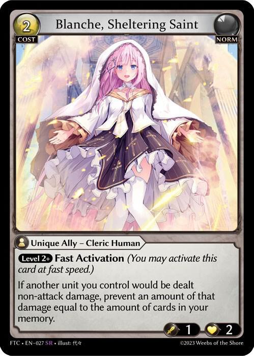 Blanche, Sheltering Saint - Fractured Crown - Grand Archive TCG