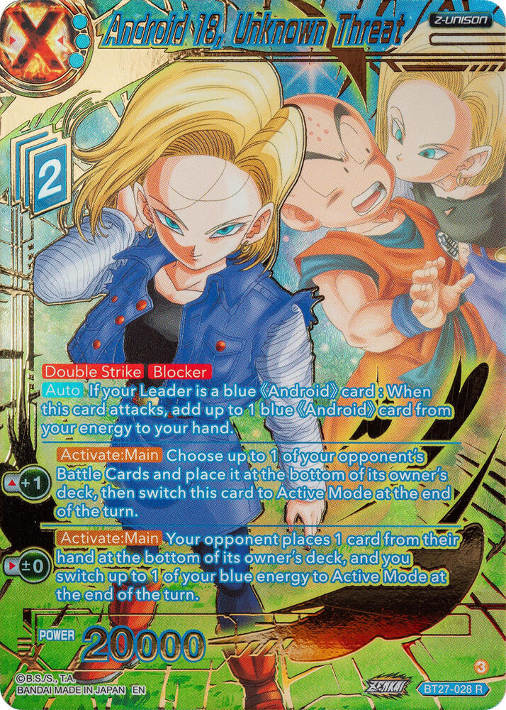 Android 18, Unknown Threat (Gold-Stamped) - History of Z - Dragon