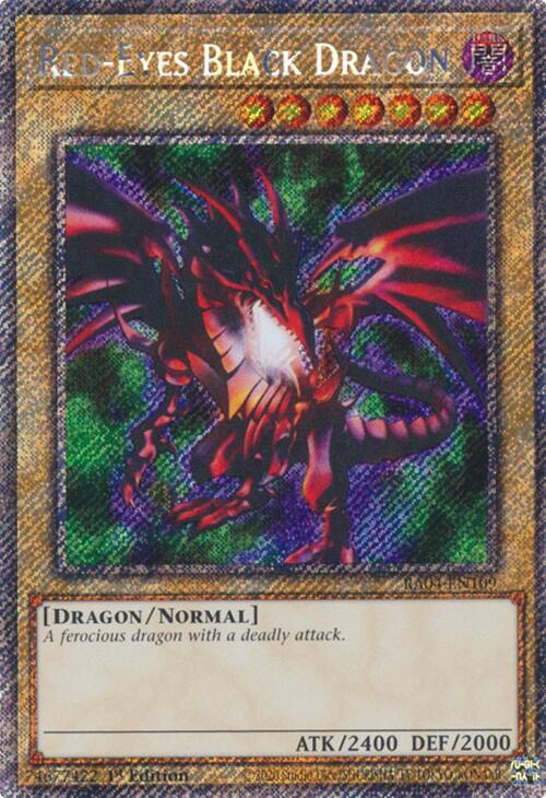 Red-Eyes Black Dragon (4th Art) (Platinum Secret Rare) - Quarter