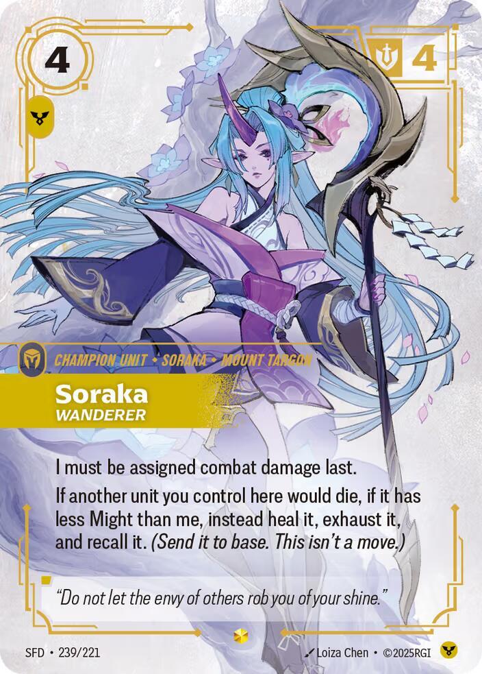 Soraka - Wanderer (Overnumbered) - Spiritforged - Riftbound