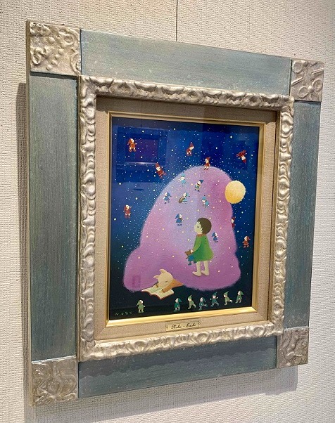 ノブサチ お空をみあげて 絵画 ノブサチ お空をみあげて 絵画