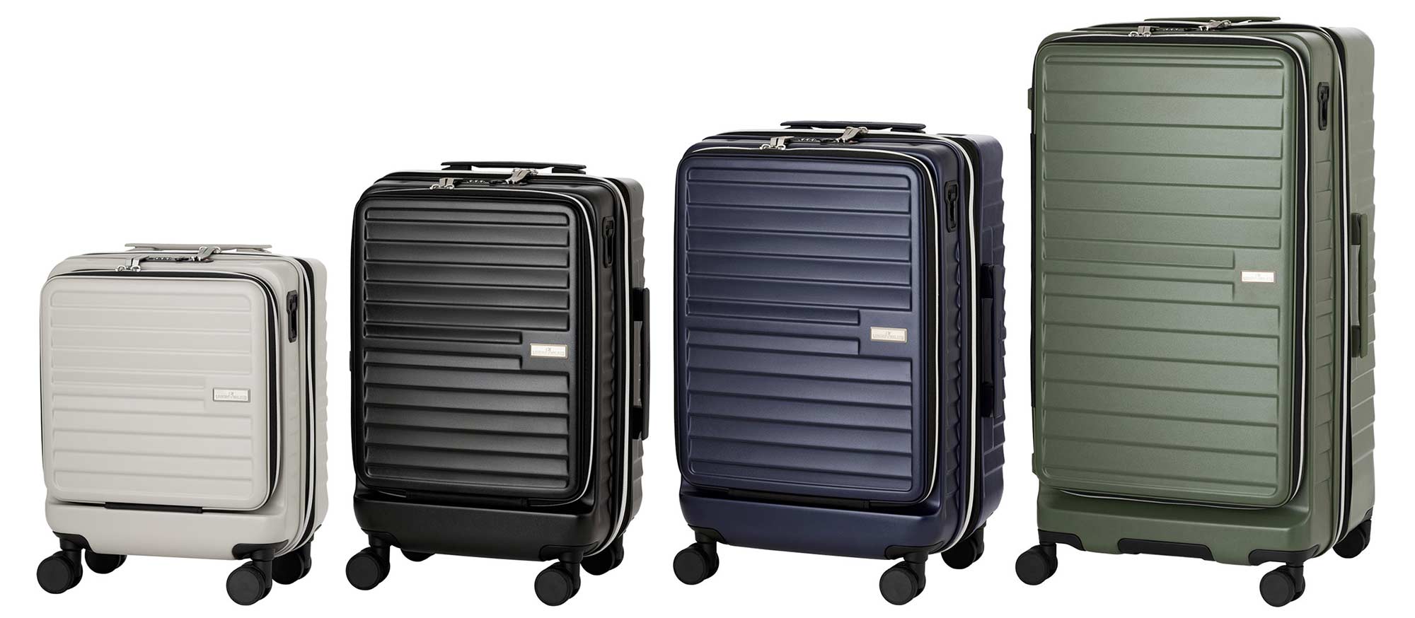 多機能なフロントオープンタイプのスーツケース MALIBU に新色・新