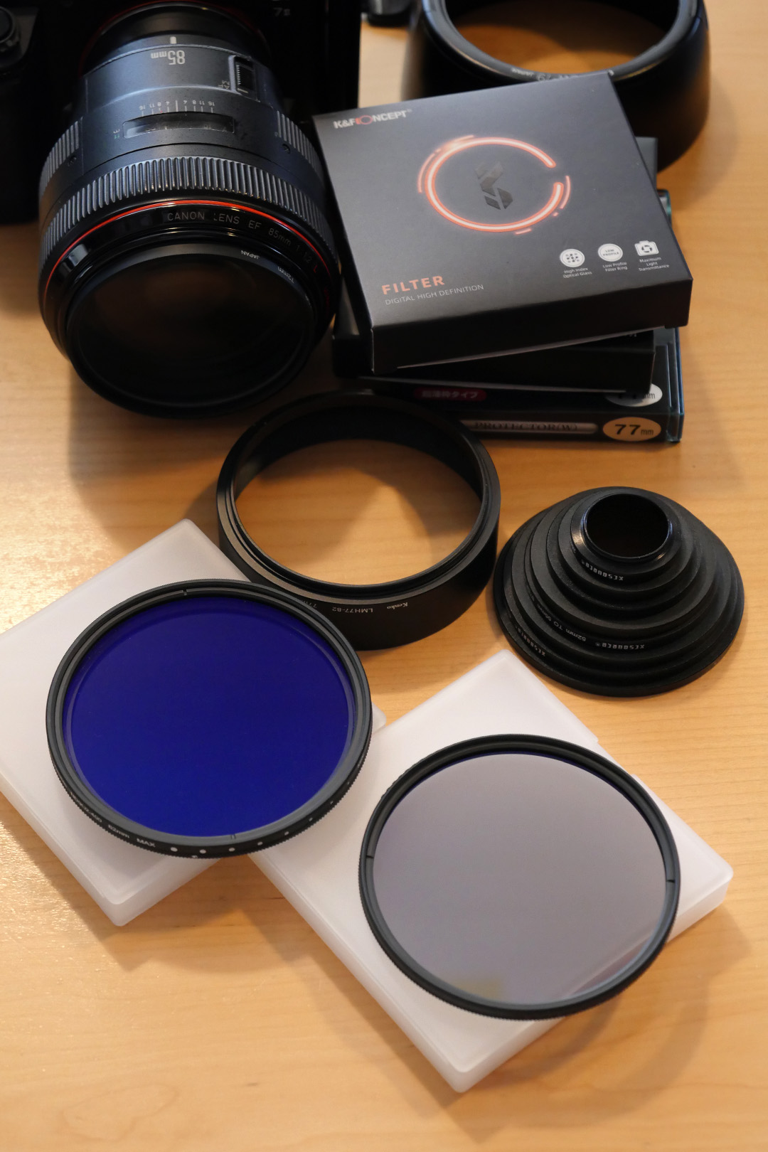 K&F Concept 82mm 可変式NDフィルター & 偏光PLフィルター / Kenko