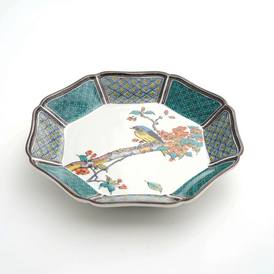 九谷焼 伝統柄 【九谷焼】6.5号皿揃・花鳥絵変り〈5枚〉 |皿や鉢など和