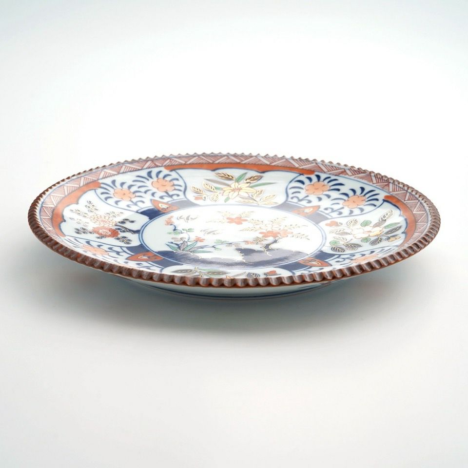 波佐見焼・三川内焼（長崎県） 【波佐見焼】錦木甲草花紋 プレート 210