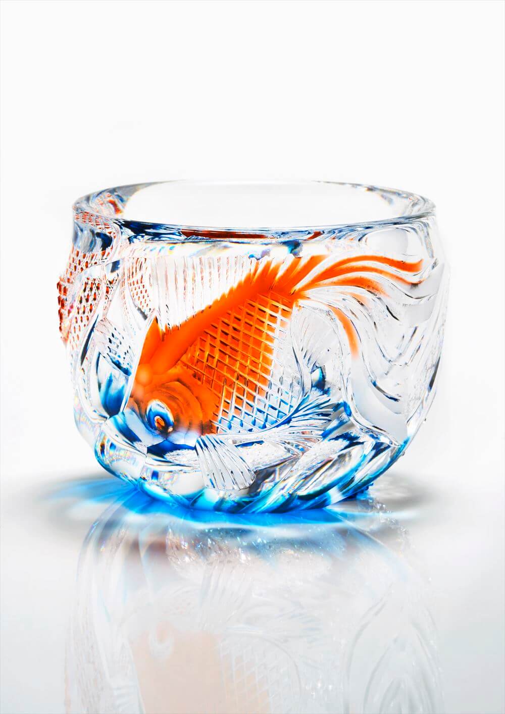 金魚 ◇ ぐい呑み｜江戸切子 切子や