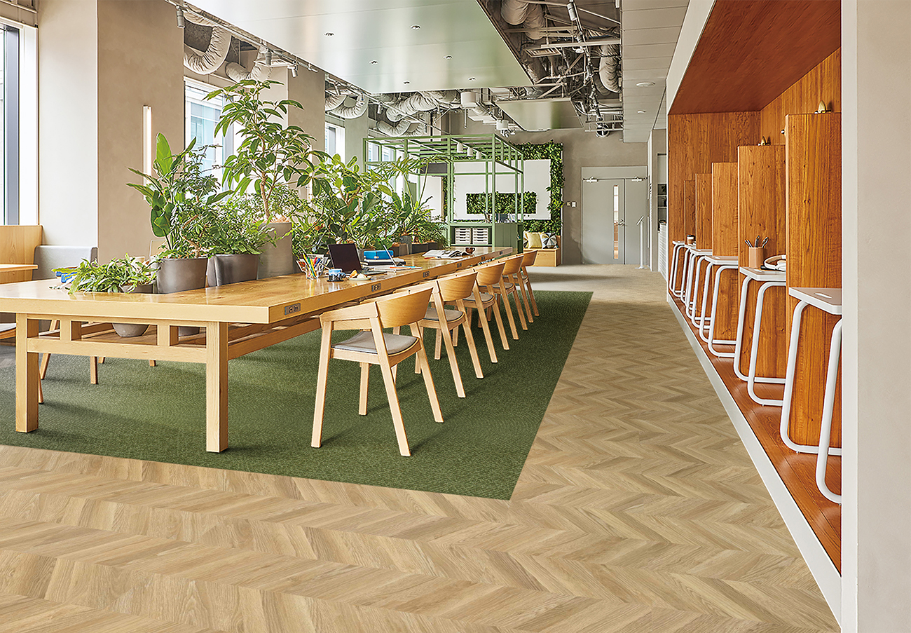 LN-1004｜レイフラットタイルノーワックス 木目500×500mm｜床材商品