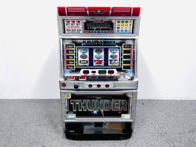 メーシー パチスロ実機 4号機 サンダーVを福岡県大牟田市から出張買取