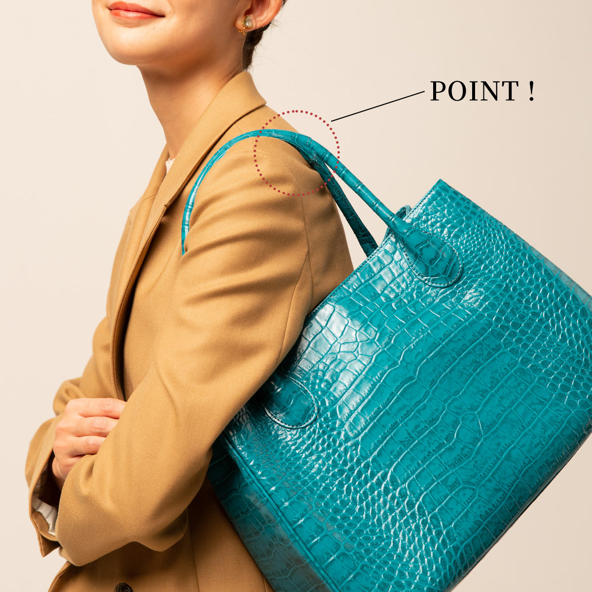 A4トート ターコイズ ｜ 鎌倉のバッグ 鎌倉高野オンラインブティック