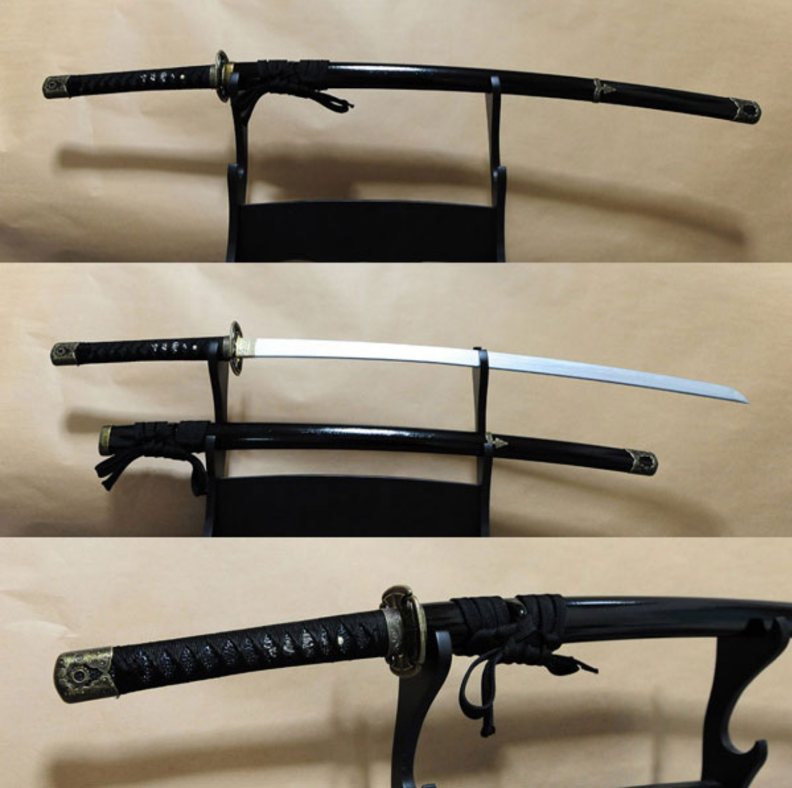 竹光模造刀 黒・沖田「加州清光違い大刀」 拵 | 竹光・時代劇衣装
