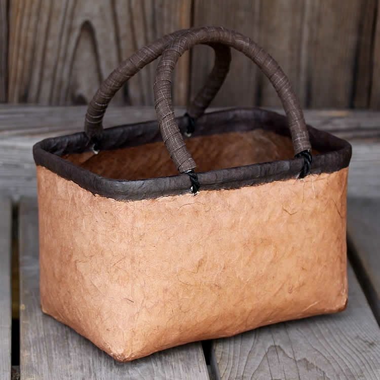 一閑張り買い物かご（小） | 虎斑竹専門店 竹虎