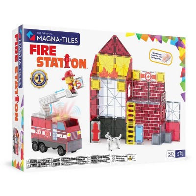 MAGNA-TILES Fire Station Magnetic Building Set : Target