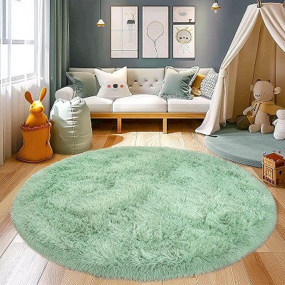LOVEVOOK Round Fluffy Area Rug - Super Soft Circle Rugs for Kids