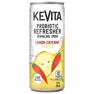 KeVita Lemon Cayenne Probiotic Refresher Sparkling Drink - 12 fl