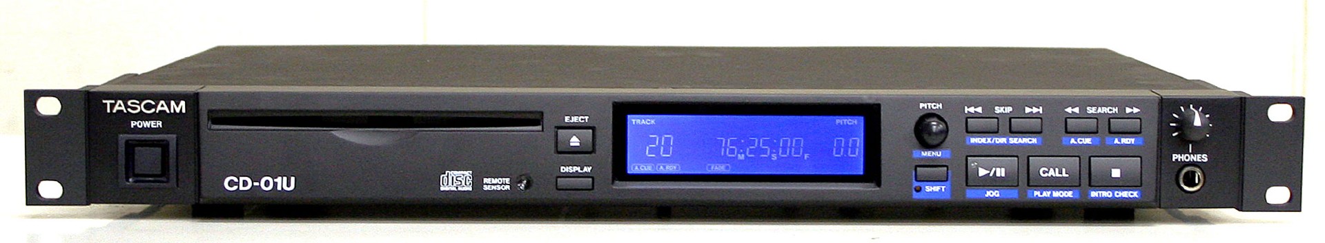 CD-01U | 1-Rackspace CD Player | TASCAM - International