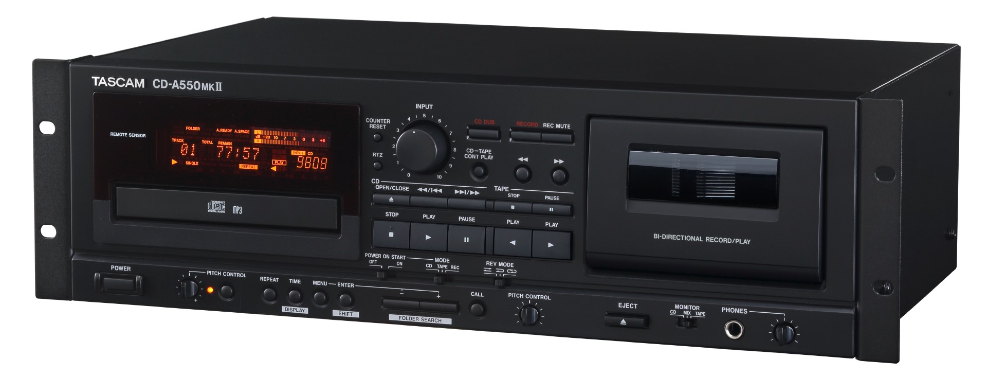 CD-A550MKII | 業務用CDプレーヤー/カセットデッキ | TASCAM (日本)