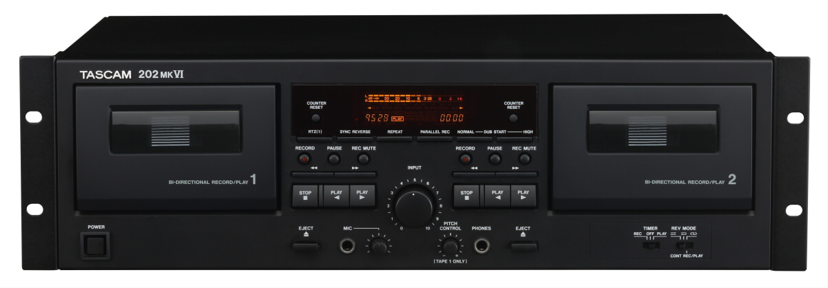 202MKVI | 業務用ダブルオートリバース カセットデッキ | TASCAM (日本)