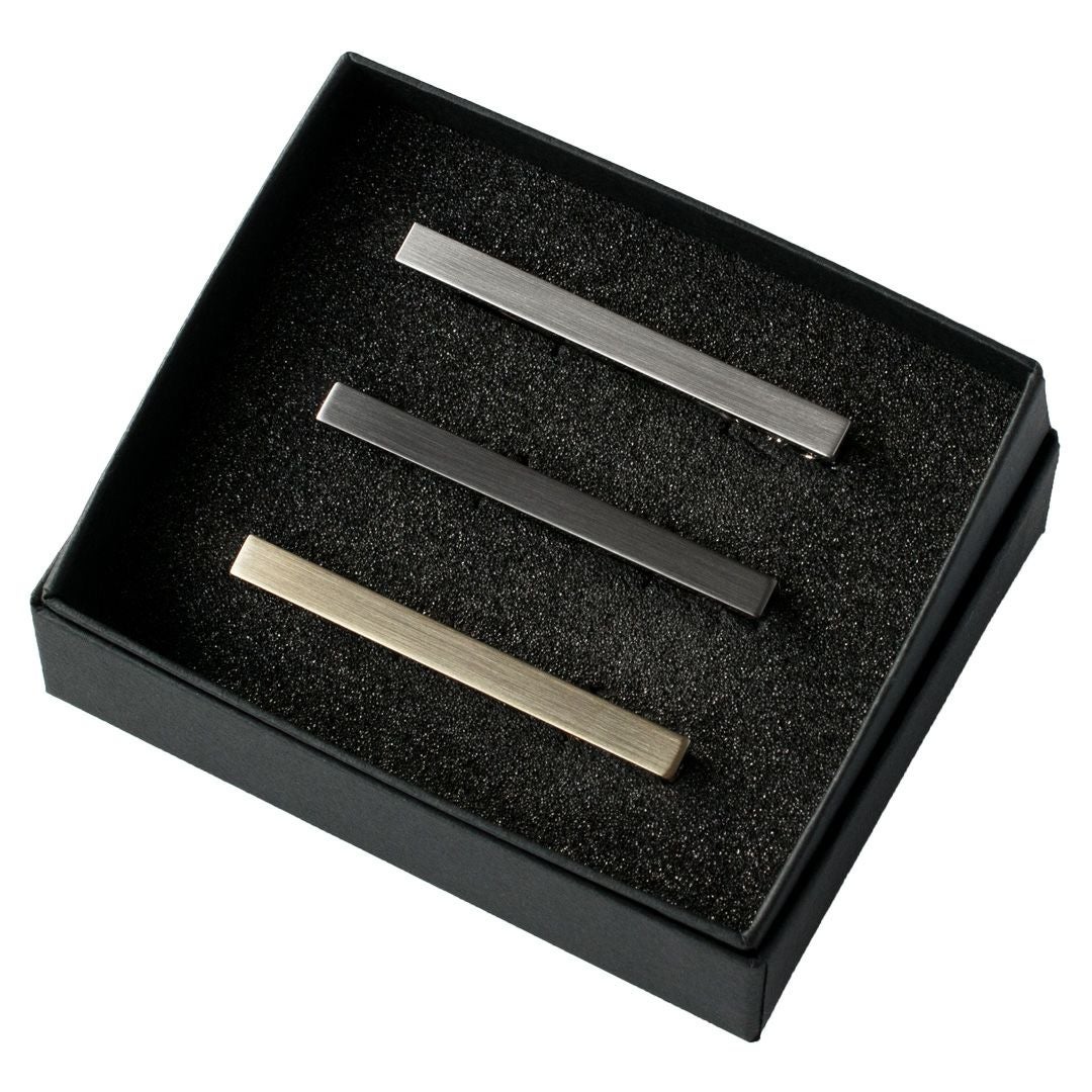 純】 ネクタイピン 3本セット ワニロ式 名入れ可 Tps-043-3set