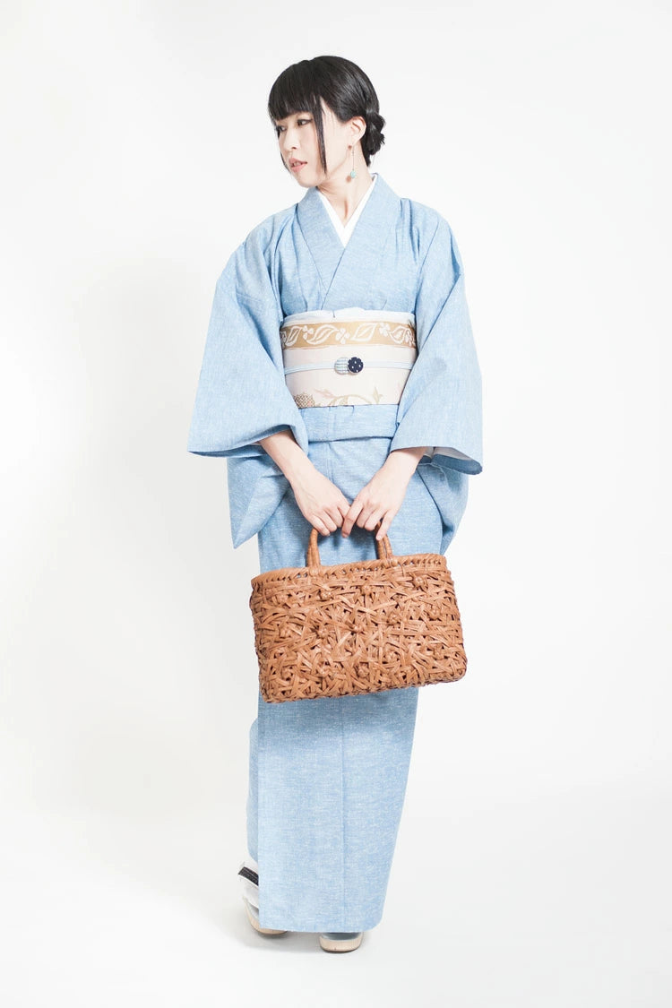 木綿 着物 久留米織 木綿着物 単衣 洗える着物 お仕立て上がり