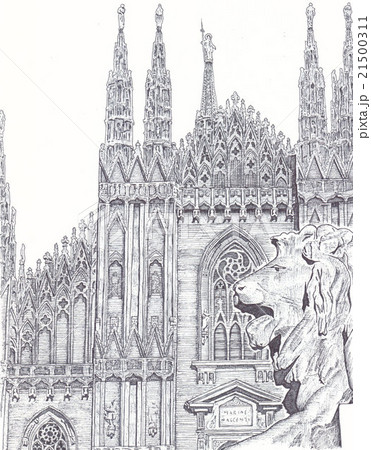 ミラノ大聖堂のイラスト素材 [21500311] - PIXTA
