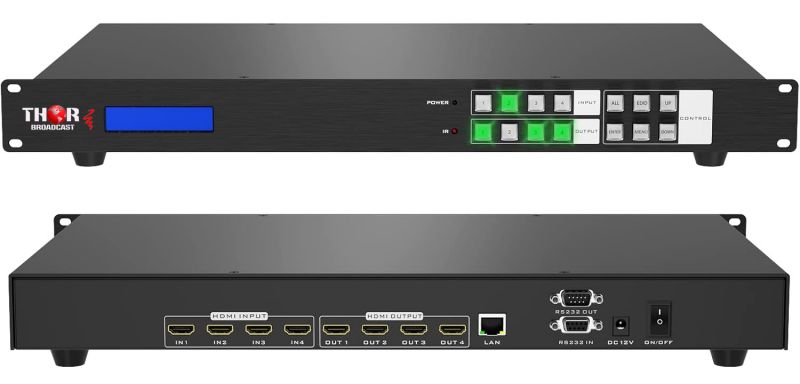 4x4 HDMI Matrix Switch ? 4K - Thor Broadcast