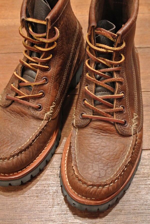 ユケテン モカシン ブーツ オリーブ angler boots ユケテン モカシン