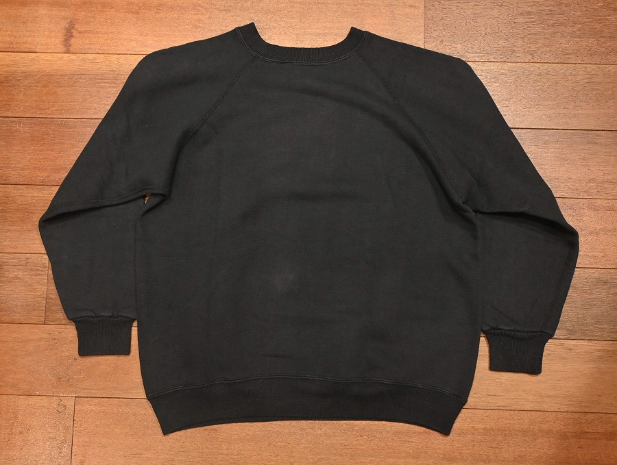 60s VTG/USED クルーネック スウェットシャツ (BLACK無地/サイズ不明