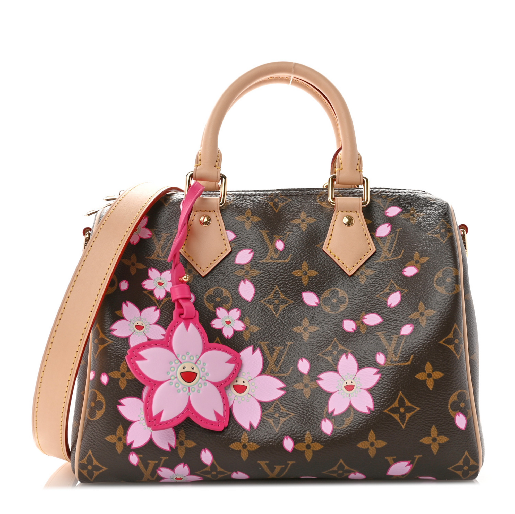 Louis Vuitton LV x TM Cherry Blossom Speedy Bandouliere 25 M14174– TC