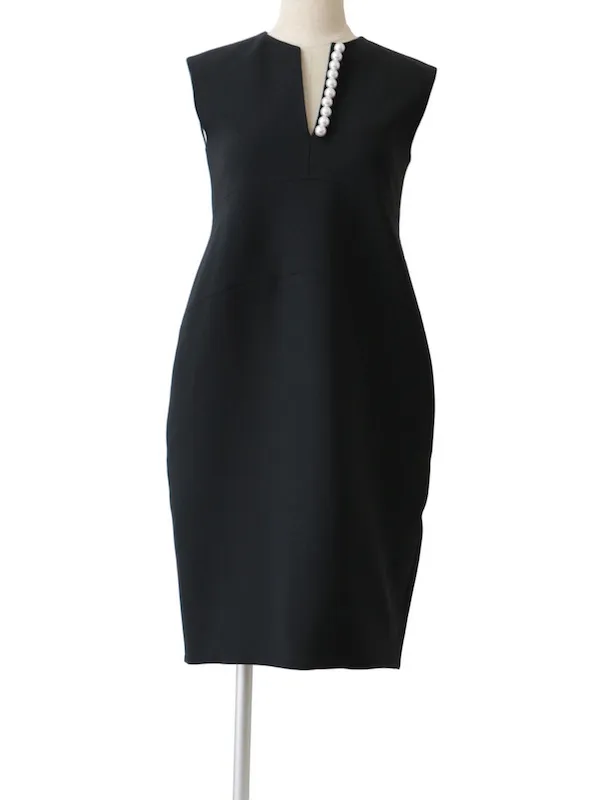 YOKO CHAN（ヨーコチャン） パールドレス（ブラック/サイズ36