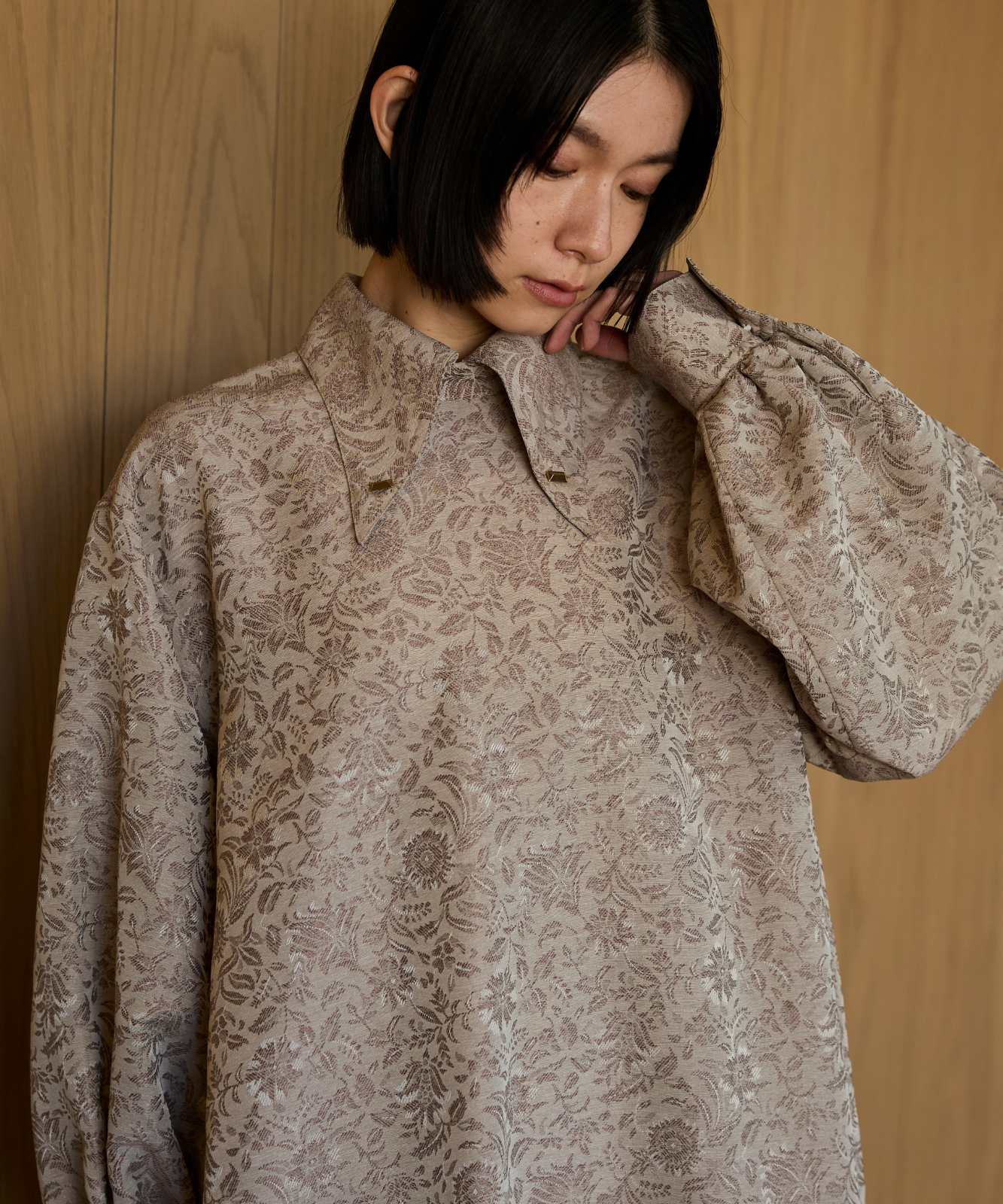 ≪通常販売≫jacquard button down one piece（ジャカードボタンダウン