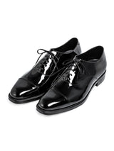 sf.0001AW25-black パテントレザーダービーシューズ The Black-and