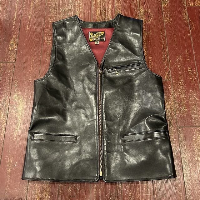 ワイツーレザー ホースハイドジップレザーベスト PV－05 - ザ