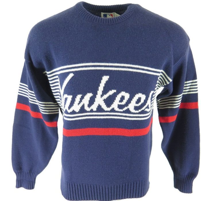 Vintage 80s Cliff Engle Yankees Sweater Small New York Wool