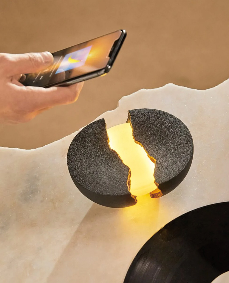 ルミオ Bluetooth スピーカー Teno Lava ブラック - LUMIO | THÉM