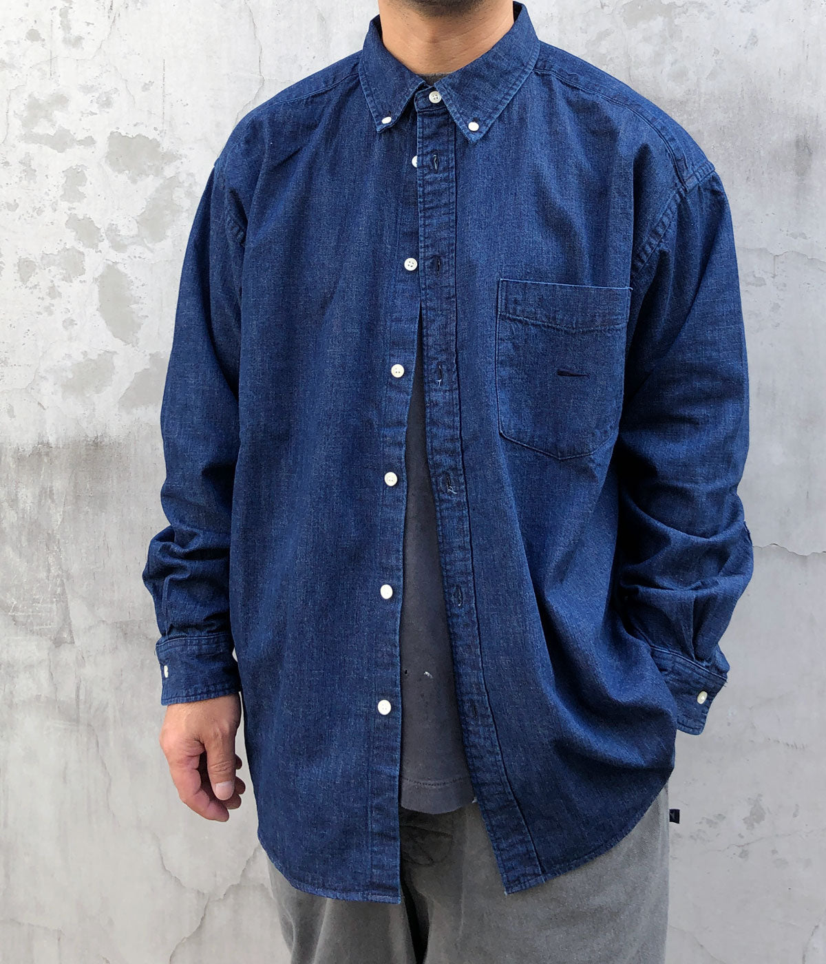 DESCENDANT/ALLEN DENIM LS SHIRT (INDIGO)