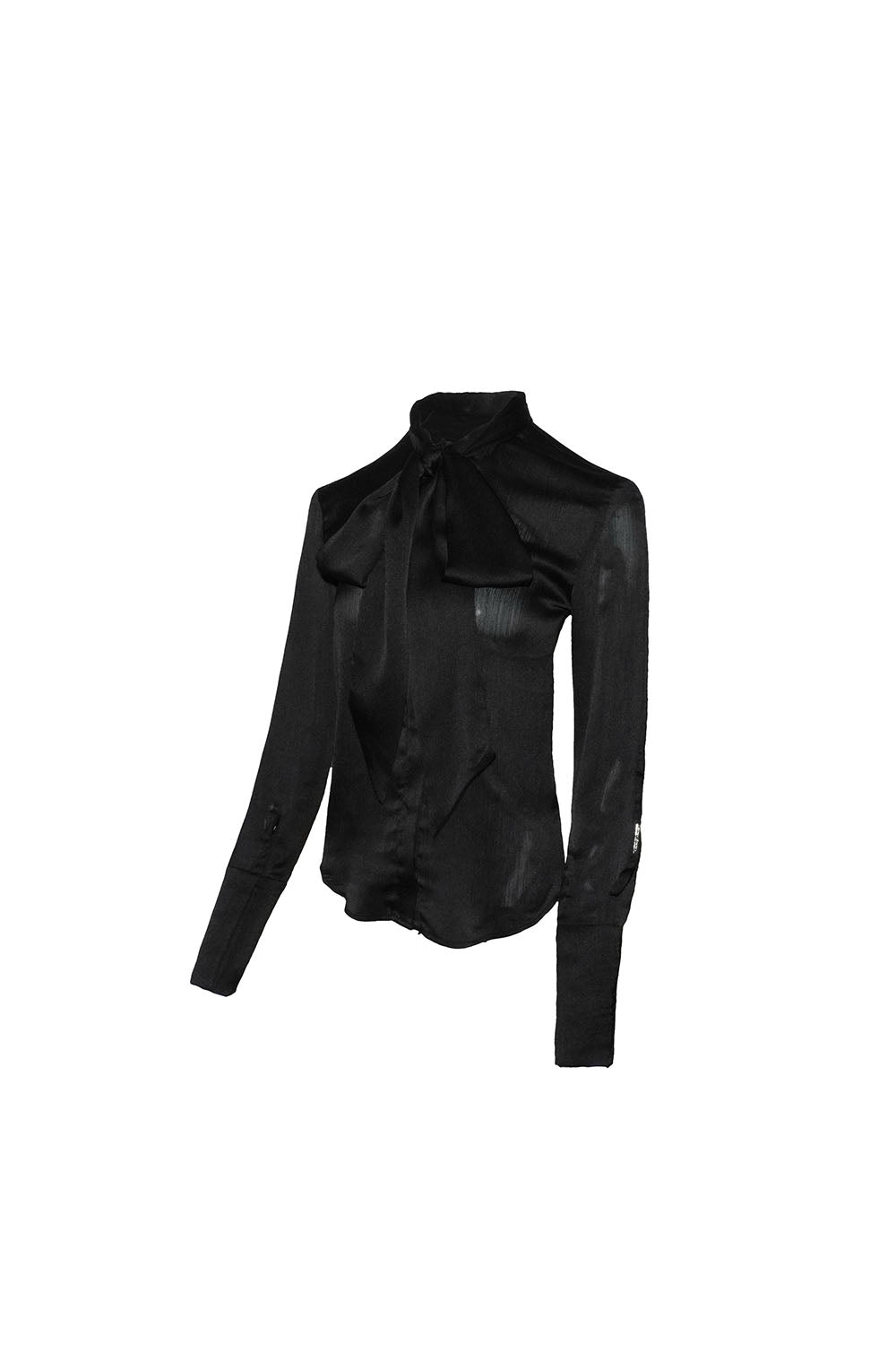 THEREDTHREAD / ザレッドスレッド】S satin bow tie blouse