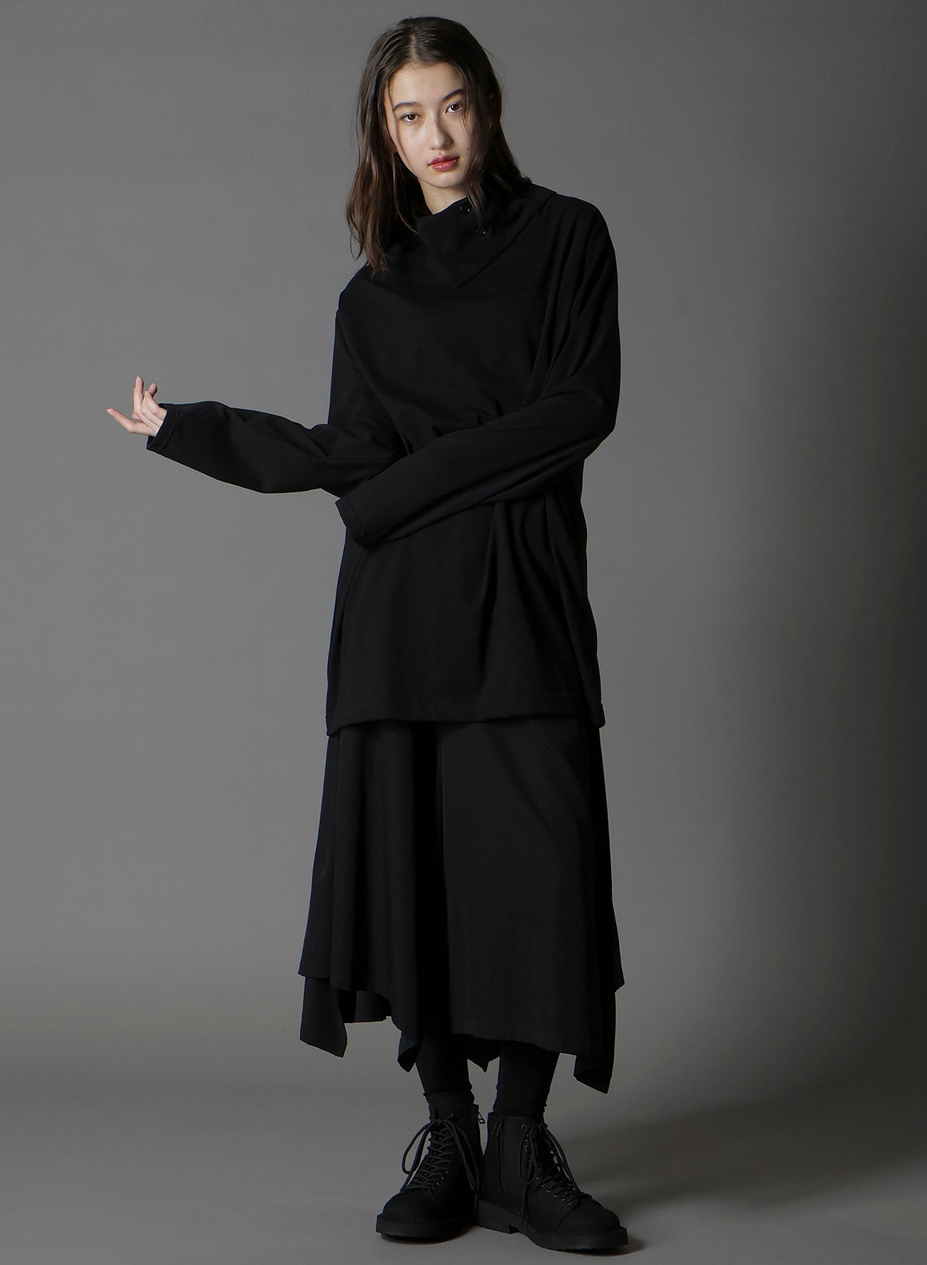 COTTON JERSEY TURTLENECK LONG SLEEVED T-SHIRT – THE SHOP YOHJI