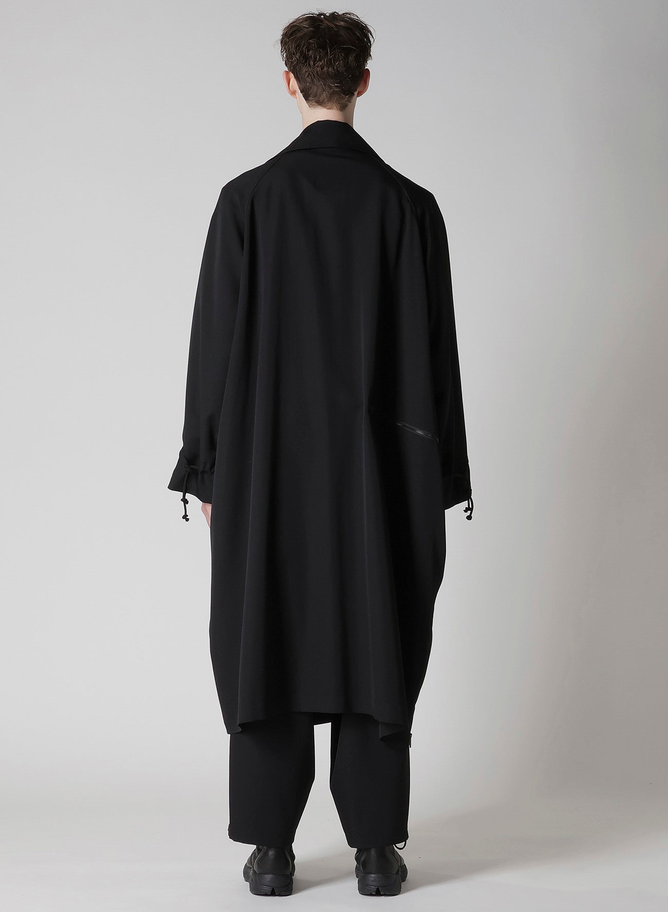 WOOL GABARDINE CROSS SHAPED ZIPPER COAT – THE SHOP YOHJI YAMAMOTO