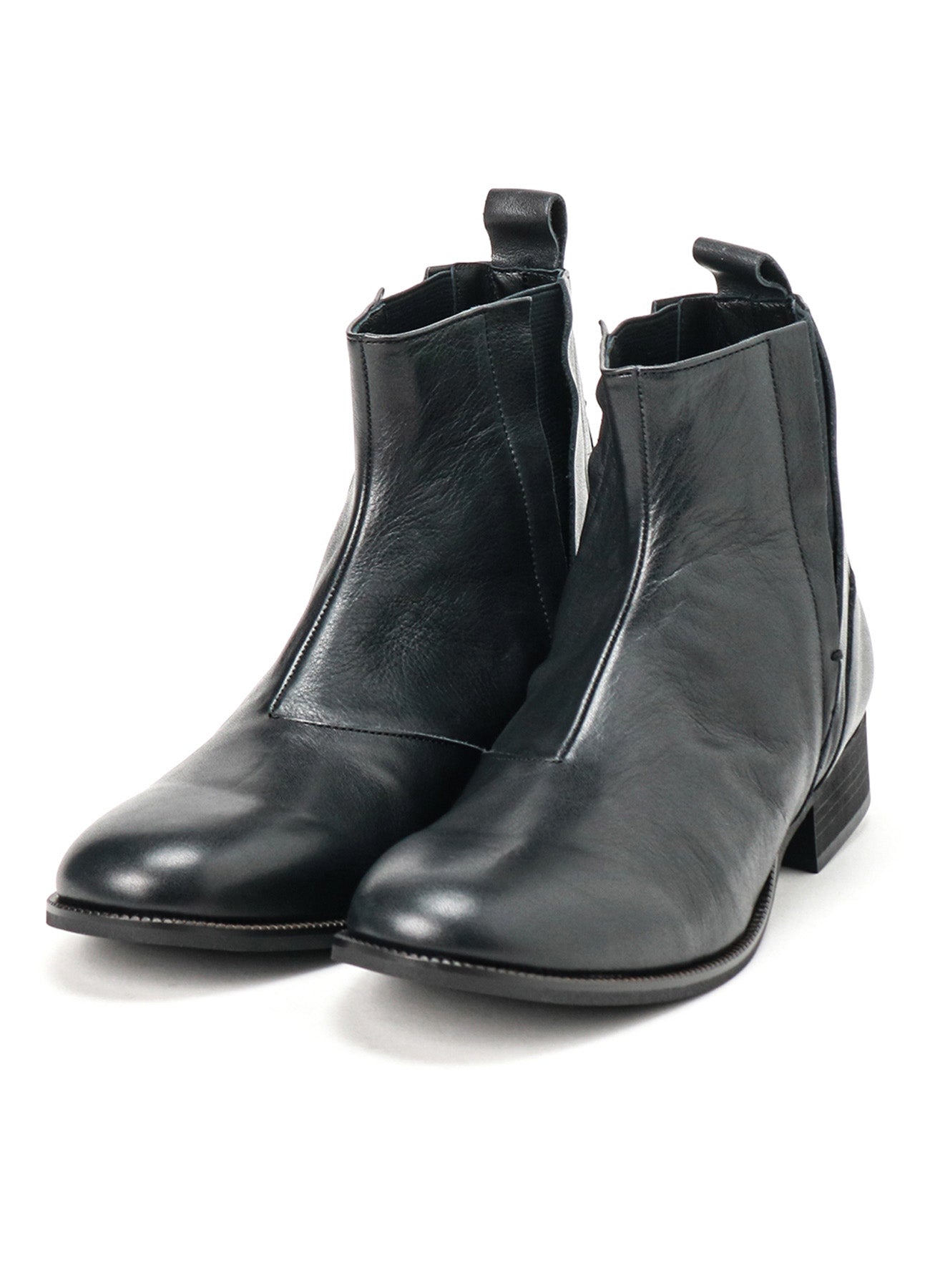 SEMI-GLOSS LEATHER SIDE GORE SHORT BOOTS – THE SHOP YOHJI YAMAMOTO