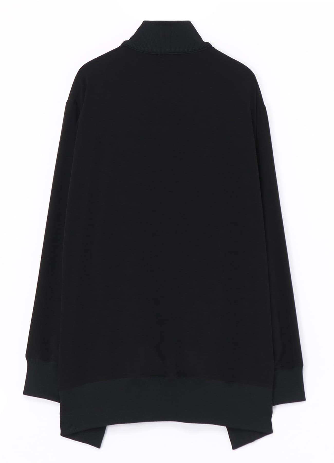 CREPE de CHINE CURVED HEMLINE TRACKSUIT JACKET(FREE SIZE BLACK