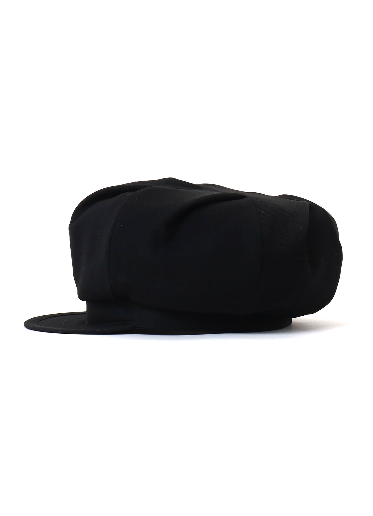 WOOL GABARDINE TUCK CASQUETTE(M Black): Yohji Yamamoto POUR HOMME
