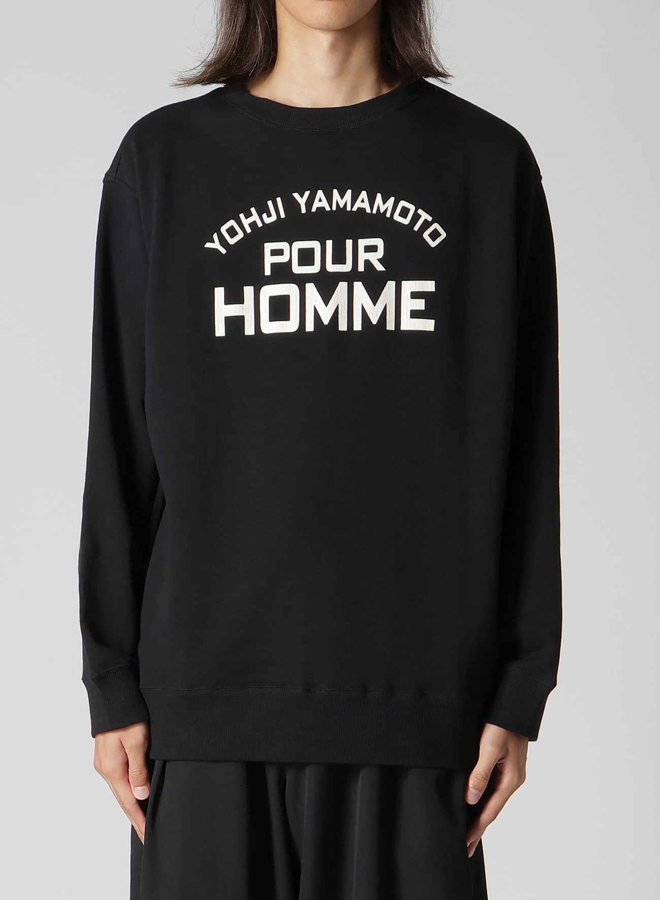 PIGMENT PRINT ARCH LOGO SWEAT(FREE SIZE Black): Yohji Yamamoto