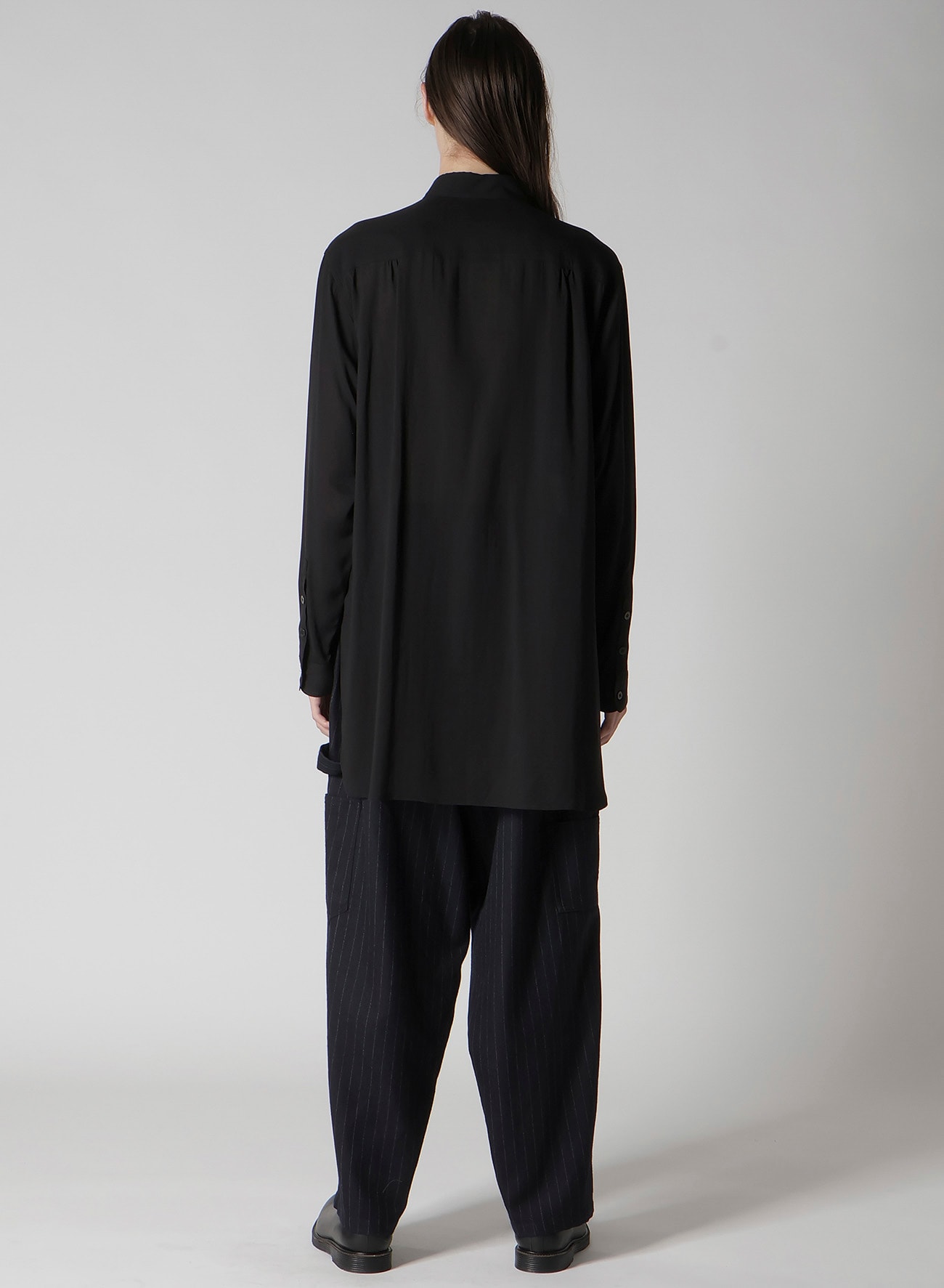 CELLULOSE LAWN DOUBLE-POCKET SHIRT(S Black): Soldes｜THE SHOP