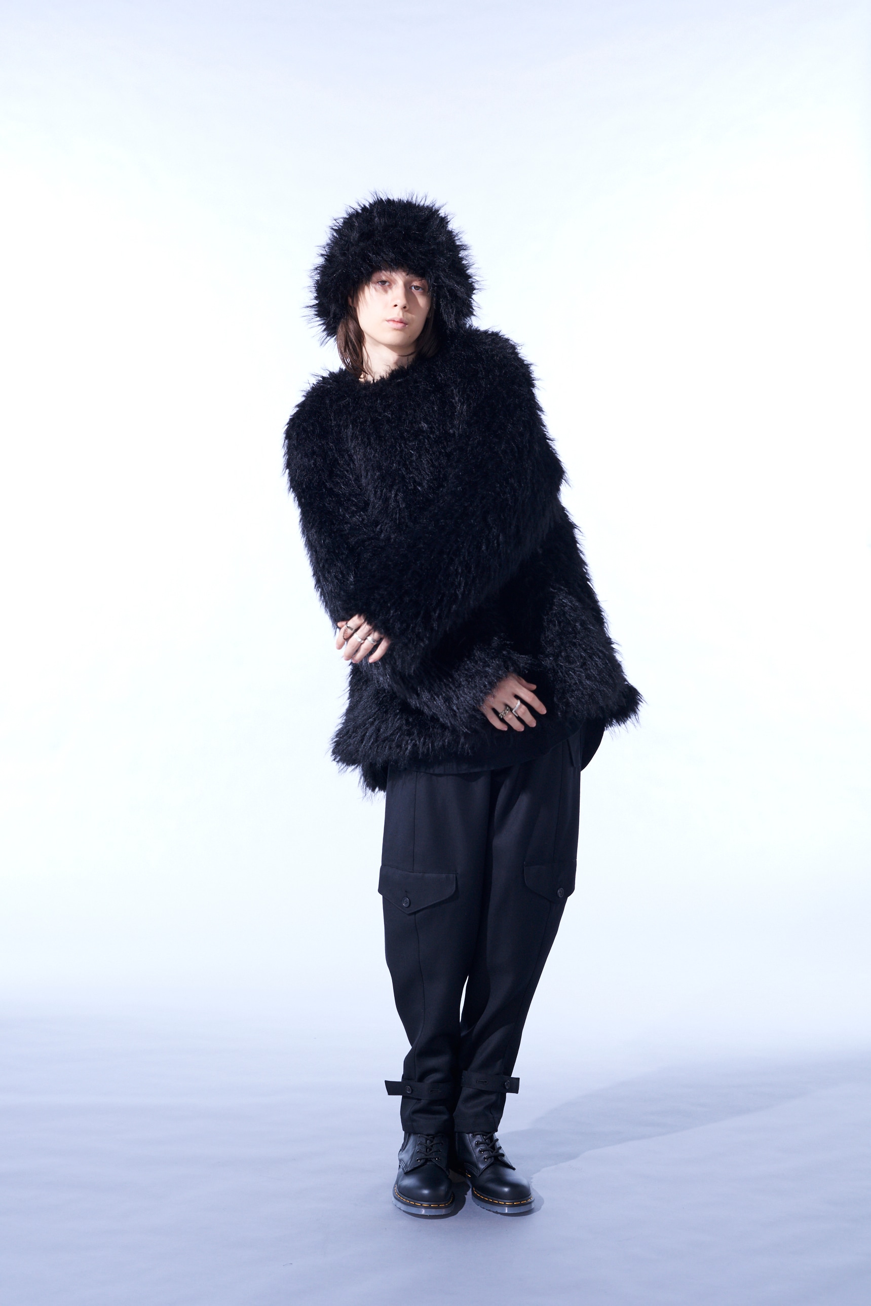 SHAGGY FUR CREW NECK PULLOVER(M Black): S'YTE｜THE SHOP YOHJI YAMAMOTO